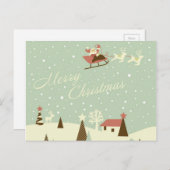 Vrolijk kerstfeest met Sinterklaas, Rudolfs, in de Feestdagenkaart (Voorkant / Achterkant)