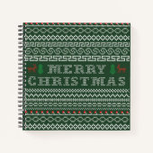 Vrolijk kerstfeest met sneeuw Man Notitieboek (Voorkant)