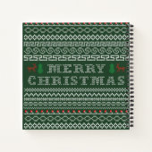 Vrolijk kerstfeest met sneeuw Man Notitieboek (Achterkant)