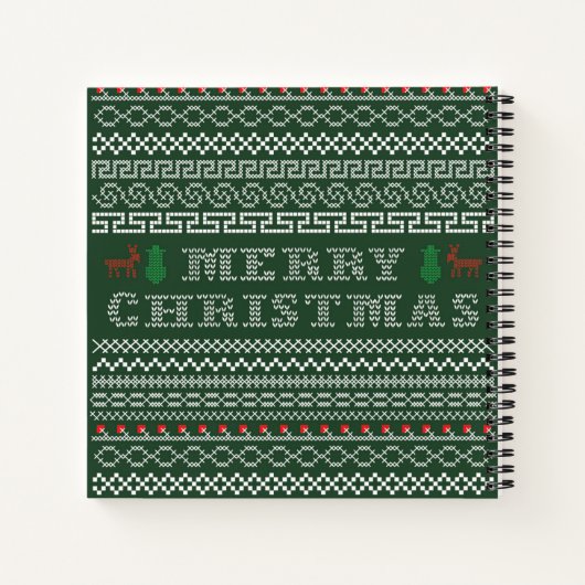 Vrolijk kerstfeest met sneeuw Man Notitieboek (Achterkant)