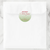 Vrolijk kerstfeest met sneeuwnaam cadeautje label (Tas)