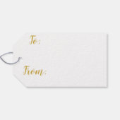 Vrolijk kerstfeest met sneeuwvlok cadeaulabel (Achterkant Horizontaal)