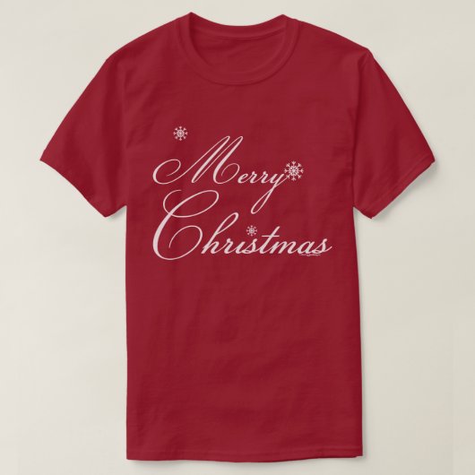 Vrolijk kerstfeest met sneeuwvlokken t-shirt (Design voorkant)