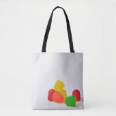 Vrolijk kerstfeest met Snoep druppels Tote Bag (Voorkant)