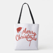 Vrolijk kerstfeest met Snoep druppels Tote Bag (Achterkant)