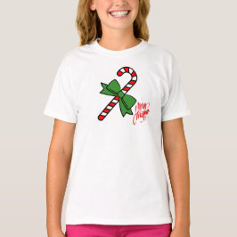 Vrolijk kerstfeest met snoepriet t-shirt