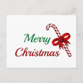 Vrolijk kerstfeest met snoepsuikerriet feestdagenkaart (Voorkant)