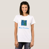 Vrolijk kerstfeest met sterren t-shirt (Voorkant volledig)