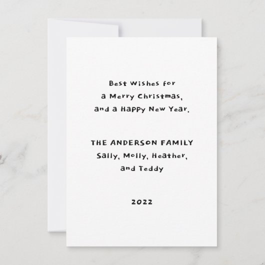 Vrolijk kerstfeest met Teddy Bear Card (Achterkant)