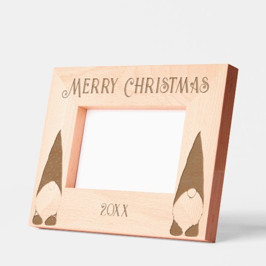 Vrolijk kerstfeest met twee kabouters gegraveerde lijstjes (Links)