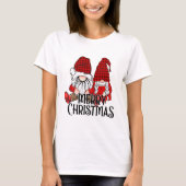 Vrolijk kerstfeest met twee schattige gnomen t-shirt (Voorkant)