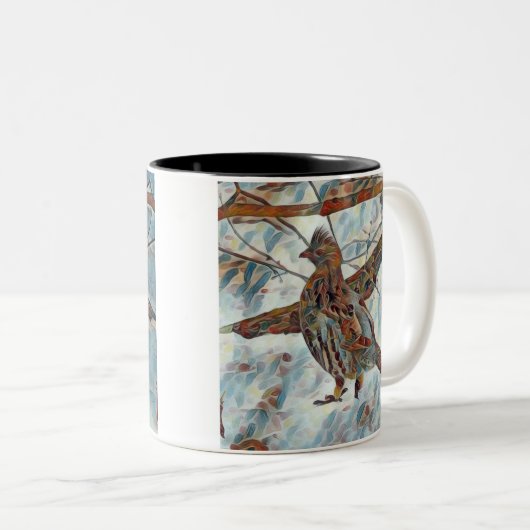 Vrolijk kerstfeest met tweetone koffie Mok (Voorkant rechts)