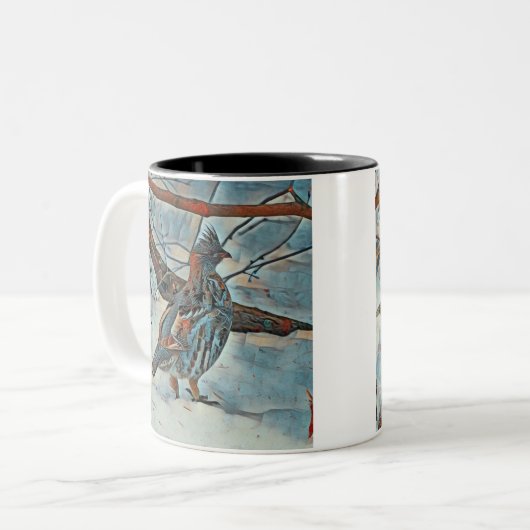 Vrolijk kerstfeest met tweetone koffie Mok (Voorkant links)