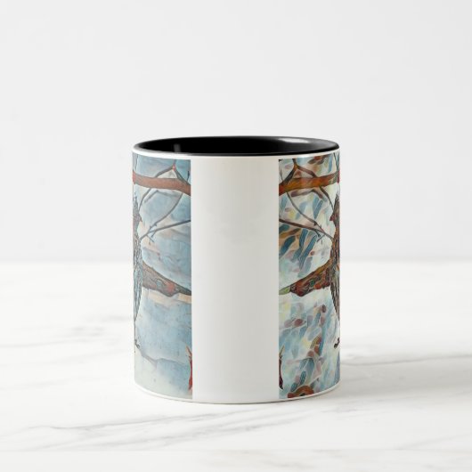 Vrolijk kerstfeest met tweetone koffie Mok (Center)