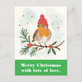 Vrolijk kerstfeest met veel liefde. briefkaart