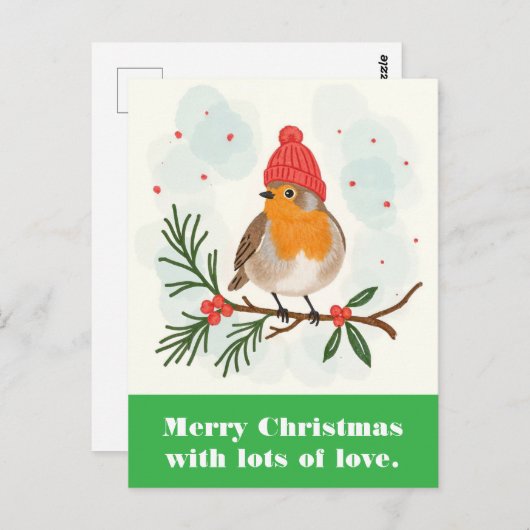 Vrolijk kerstfeest met veel liefde. briefkaart (Voorkant / Achterkant)