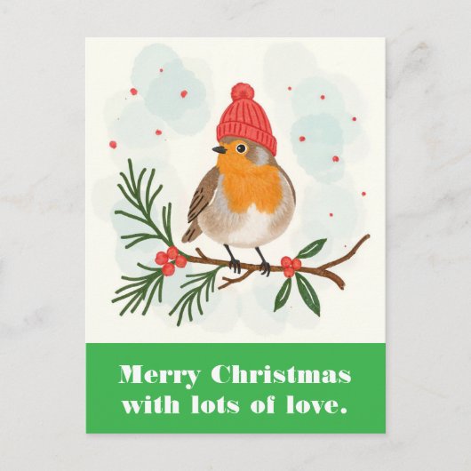 Vrolijk kerstfeest met veel liefde. briefkaart (Voorkant)