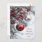 Vrolijk kerstfeest met veel liefde. briefkaart (Voorkant / Achterkant)