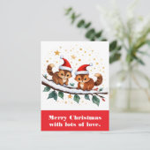 Vrolijk kerstfeest met veel liefde. briefkaart (Staand voorkant)