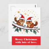 Vrolijk kerstfeest met veel liefde. briefkaart (Voorkant / Achterkant)