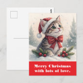 Vrolijk kerstfeest met veel liefde. briefkaart (Voorkant / Achterkant)