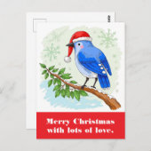 Vrolijk kerstfeest met veel liefde. briefkaart (Voorkant / Achterkant)