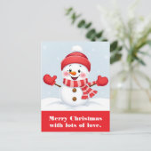 Vrolijk kerstfeest met veel liefde. briefkaart (Staand voorkant)