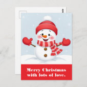 Vrolijk kerstfeest met veel liefde. briefkaart (Voorkant / Achterkant)