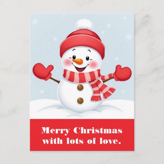 Vrolijk kerstfeest met veel liefde. briefkaart (Voorkant)