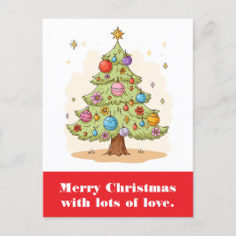 Vrolijk kerstfeest met veel liefde. briefkaart