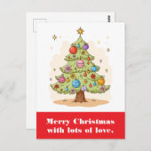 Vrolijk kerstfeest met veel liefde. briefkaart (Voorkant / Achterkant)