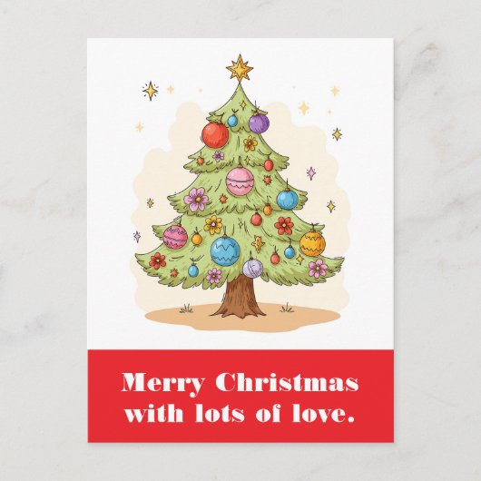 Vrolijk kerstfeest met veel liefde. briefkaart (Voorkant)