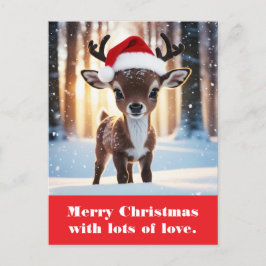 Vrolijk kerstfeest met veel liefde. briefkaart