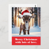 Vrolijk kerstfeest met veel liefde. briefkaart (Voorkant / Achterkant)