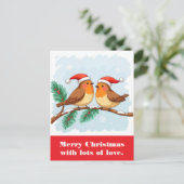 Vrolijk kerstfeest met veel liefde. briefkaart (Staand voorkant)