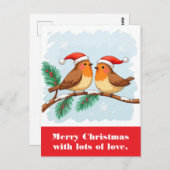 Vrolijk kerstfeest met veel liefde. briefkaart (Voorkant / Achterkant)