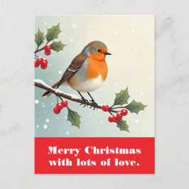 Vrolijk kerstfeest met veel liefde. briefkaart