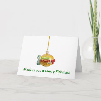 Vrolijk kerstfeest met vis. Vrolijke vissen! vis Feestdagen Kaart