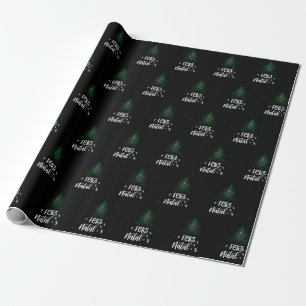Vrolijk kerstfeest met vlag Brazilië Cadeaupapier