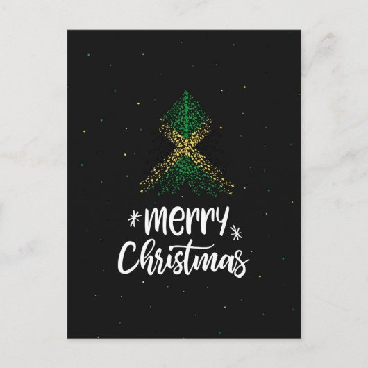 Vrolijk kerstfeest met vlag van Jamaica Feestdagenkaart (Voorkant)