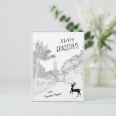 Vrolijk kerstfeest met vuurtoren van Sanibel Islan Feestdagenkaart (Staand voorkant)