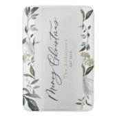 Vrolijk kerstfeest met waterverf badmat (Voorkant Verticaal)