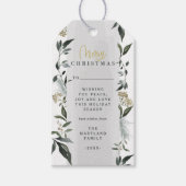 Vrolijk kerstfeest met waterverf cadeaulabel (Voorkant)