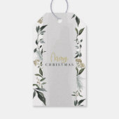 Vrolijk kerstfeest met waterverf cadeaulabel (Achterkant)