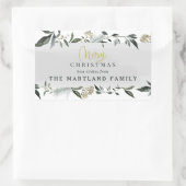 Vrolijk kerstfeest met waterverf rechthoekige sticker (Tas)