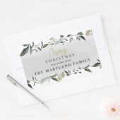 Vrolijk kerstfeest met waterverf rechthoekige sticker (Envelop)