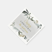 Vrolijk kerstfeest met waterverf servet (Hoek)