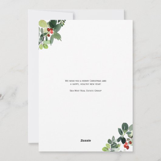 Vrolijk kerstfeest met zakelijke Kaart voor Feestd (Achterkant)