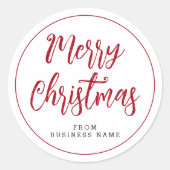 Vrolijk kerstfeest met zakelijke naam sticker (Voorkant)