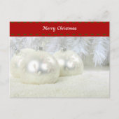 Vrolijk kerstfeest met zilveren Ornamenten en snee Briefkaart (Voorkant)